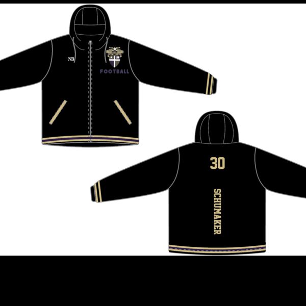CBA Football Custom Sublimated Waterproof Rain Jacket Thumbnail
